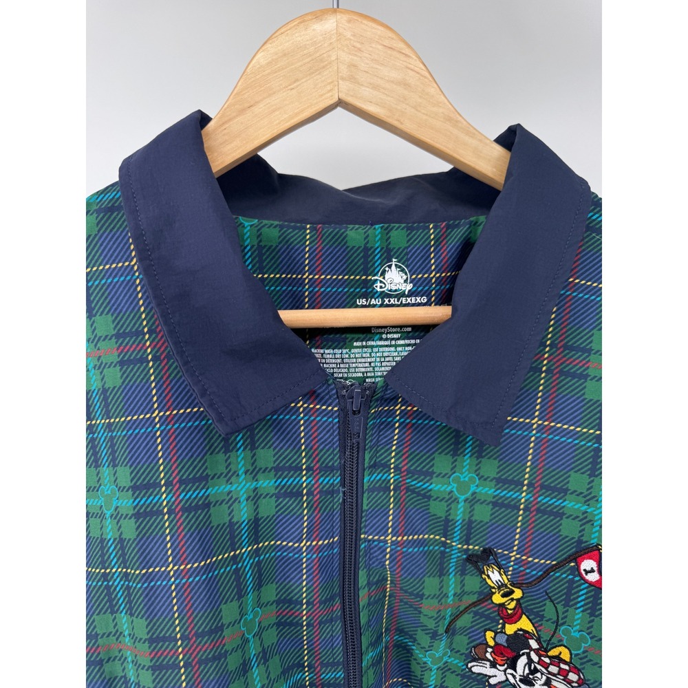 NEW Disney Jacket Adult XXL Green Plaid Golf Mickey Mouse Pluto Embroidered - Picture 9 of 15
